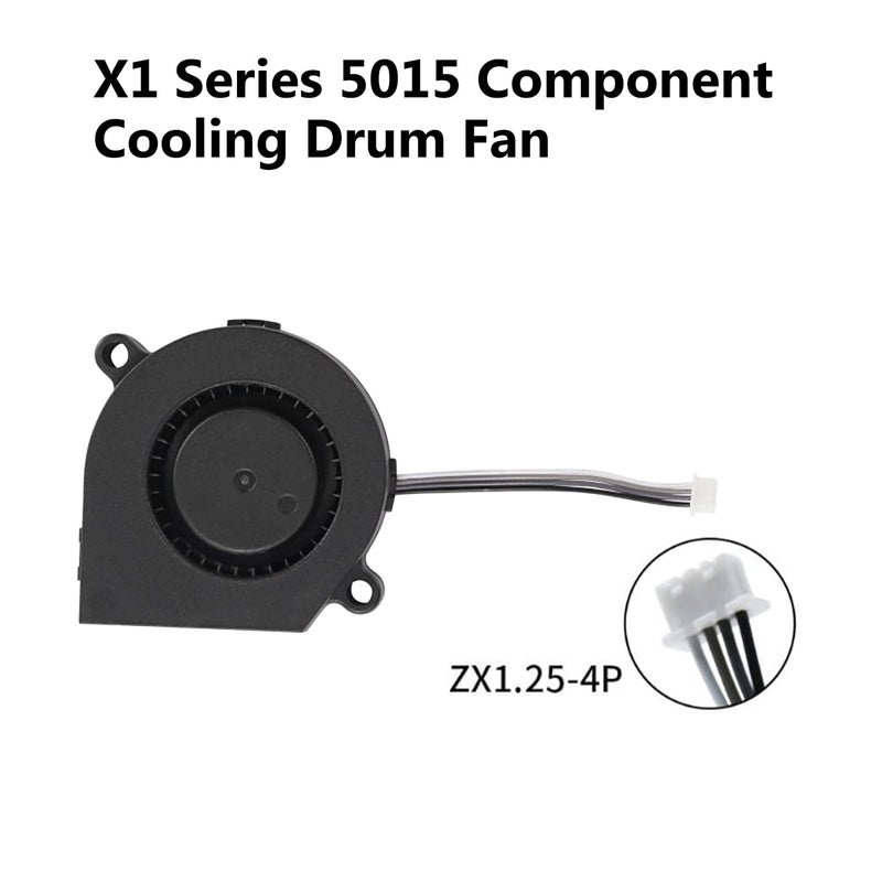 Arncysld 3D Printer DC24V Extruder Hotend Cooling Fan 5015 for Bambu Lab X1/X1C/X1E, 50x50x15mm with Dual Ball Bearing 4.08W 0.22A, Cooling Fan with Cable Line 7800 ± 10% RPM - Image 2